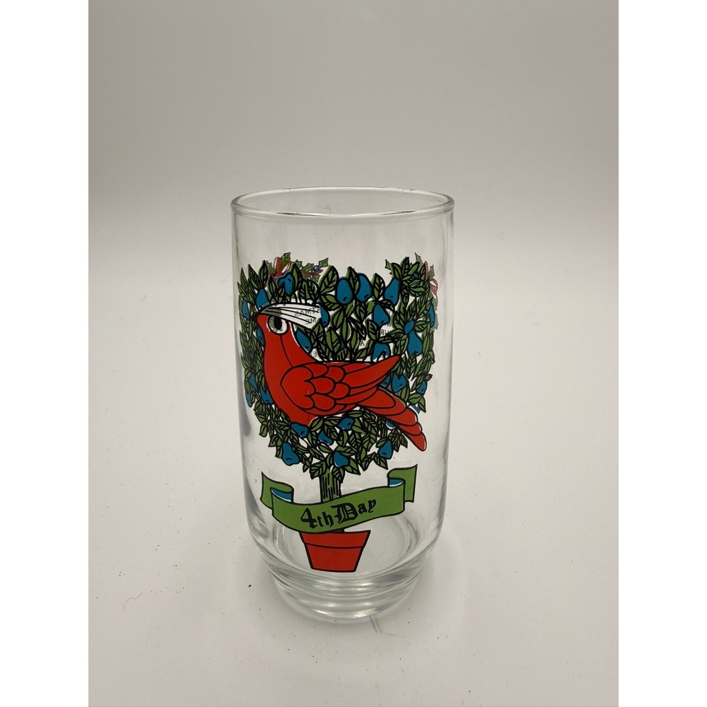 Unbranded 12 Days of Christmas Glass 4th‎ Day Clear Excellent Four Calling Birds